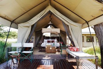 Camp Kalahari: Blick ins Zelt