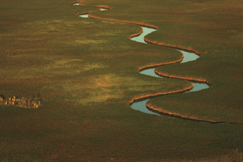 Duba Explorers Camp: Der Nqoga River aus der Luft