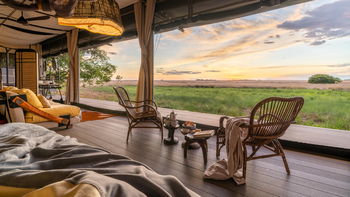 King Lewanika Lodge: Sitzecke mit Ausblick