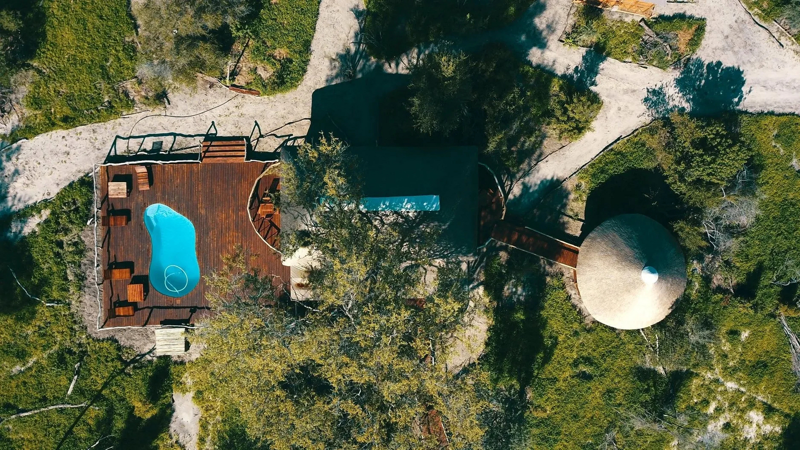 Mogogelo Camp Mogogelo Camp: Luftbild Pool Lounge und Restaurant