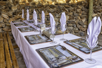 Taleni Etosha Village: Gedeckte Tafel