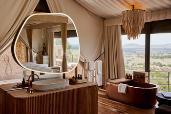 Laba Grumeti Art Lodge: Gästebad