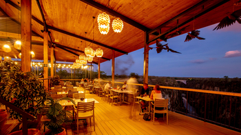 The Elephant Camp: Lookout Cafe - Veranda