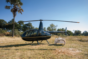Belmond Eagle Island Lodge: Landung des Helikopters