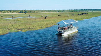 Chobe Game Lodge: Bootsafari - Solarbetrieben