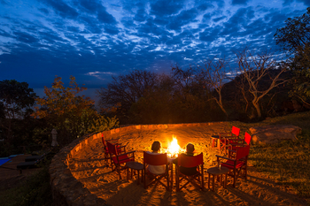 Pumulani Lodge: Lagerfeuer