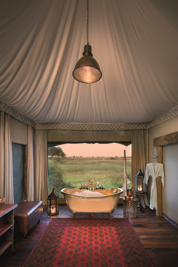 Duba Plains Camp: Badewanne mit Blick
