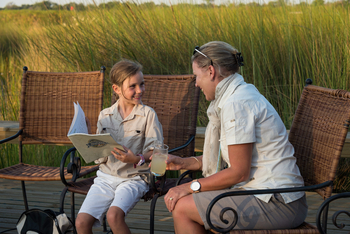 Little Vumbura Camp: Mutter mit Kind