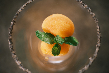 Mkomazi Wilderness Retreat: Orangen-Sorbet mit Minze und elegantem Glasrand