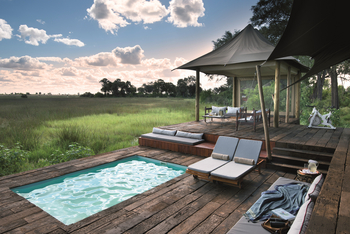 Duba Plains Camp: Deck und Plunge Pool