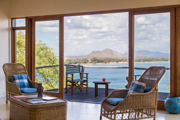 Pumulani Lodge: Korbmöbel