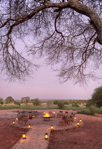 Tarangire Ndovu Tented Lodge: Feuerplatz