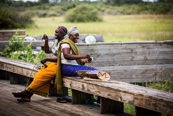 Vumbura Plains Camp: Korbflechterinnen