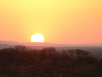 Okutala Lodge: Sonnenuntergang