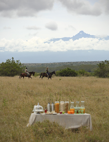 Solio Lodge: Bushfrühstück für die Reiter
