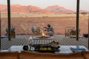 Wolwedans Plains Camp: Lagerfeuer