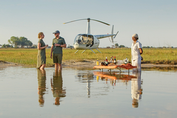 Moanachira Flood Plains: Hubschrauber-Rundflug mit Pause im Wasser