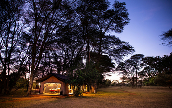 Basecamp Adventure: Beleuchtetes Essenszelt