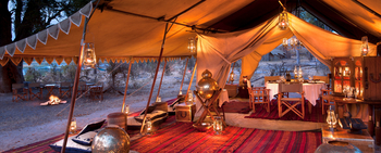 Selinda Explorers Camp Selinda Explorers Camp: Beleuchtetes Zelt