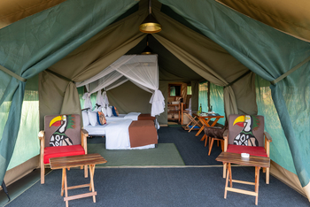 Little Moru Camp: Blick in ein Zelt