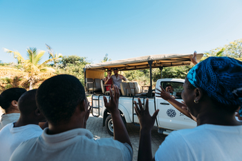 Santorini Mozambique: BegrüßungWillkommen der Gäste