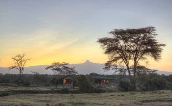 Ol Pejeta Bush Camp: Sonnenaufgang über dem Mount Kenya