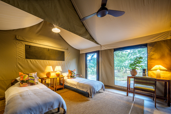 Muddy Teak Camp: Twin Zelt mit Schreibtisch