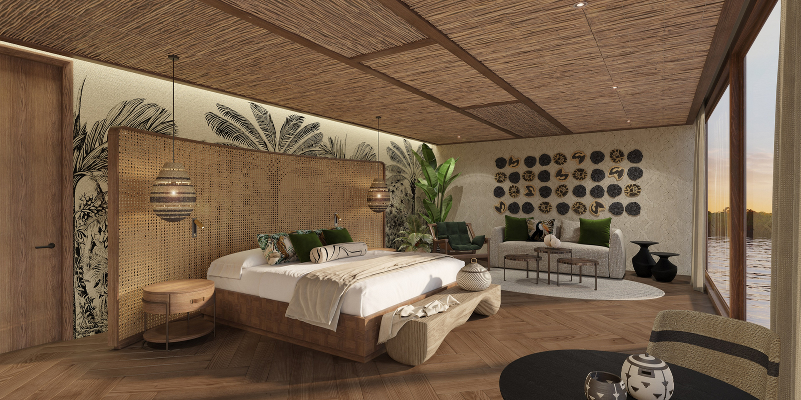 andBeyond Amazon Explorer andBeyond Amazon Explorer: Suite mit geflochtener Decke und Flussblick
