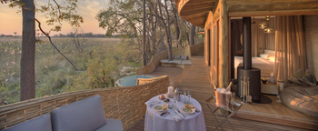 andBeyond Sandibe Okavango Safari Lodge: Private Dinner