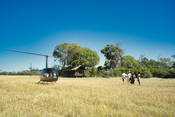 Karangoma Camp: Helitransfer zum Camp