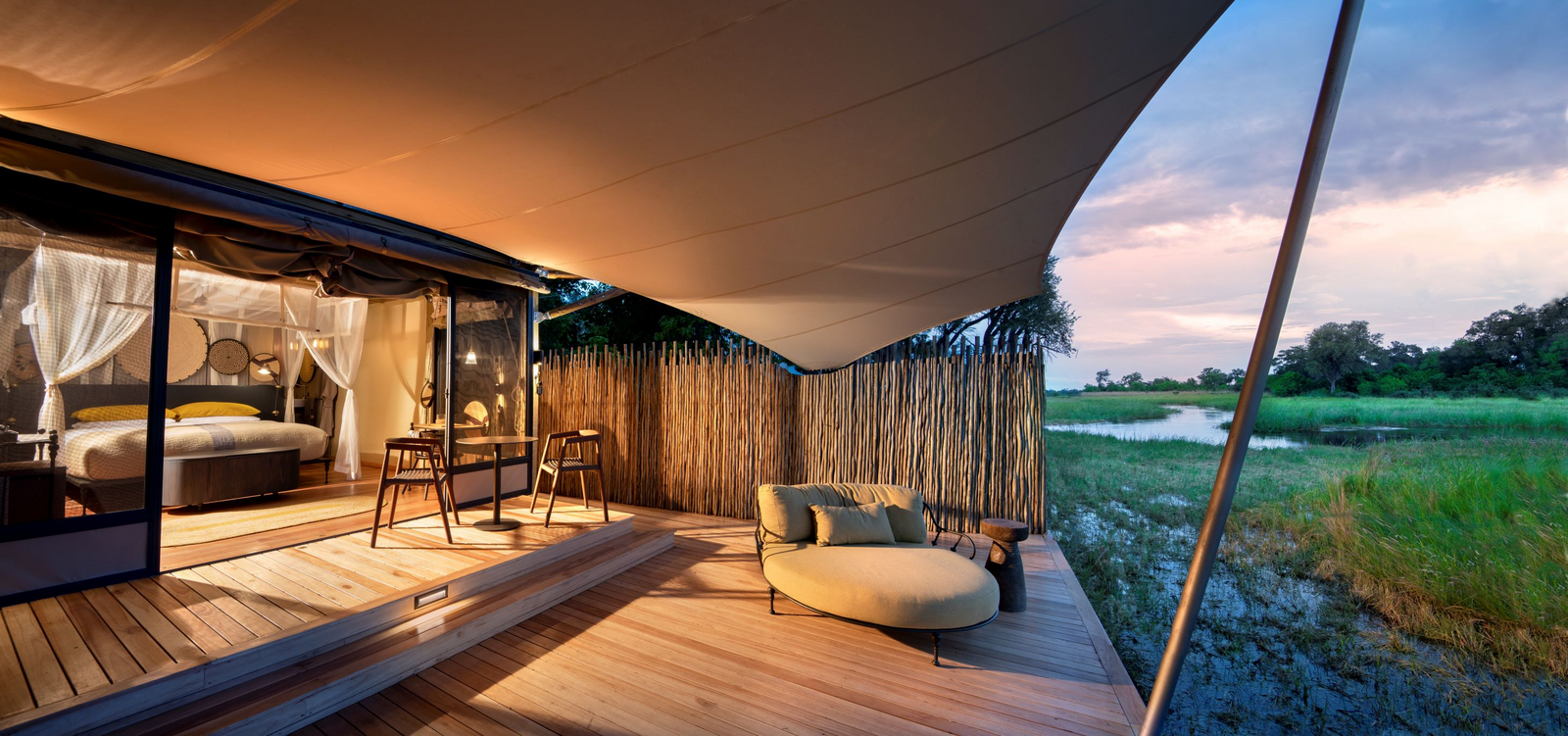 Khwai Leadwood Camp Khwai Leadwood Camp: Standardzelt mit Veranda