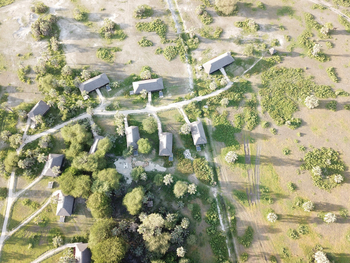 Maramboi Tented Lodge: Luftbild Gästesuiten