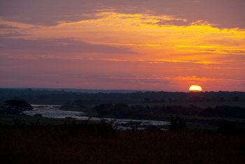 Olakira Migration Camp: Untergehende Sonne