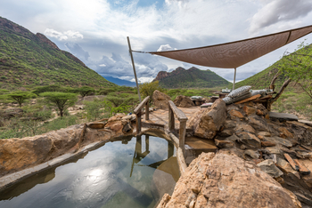 Koros Camp: Plunge Pool und Lounge