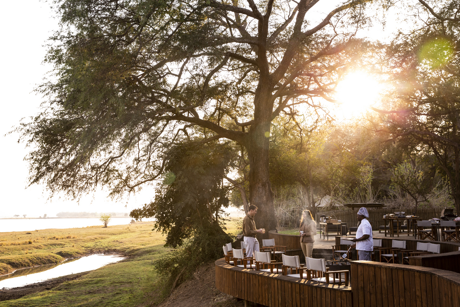 Ruckomechi Camp Ruckomechi Camp: Terasse mit Ausblick