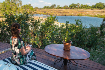 Sindabezi Island Camp: Fluss bei Niedrigwasser