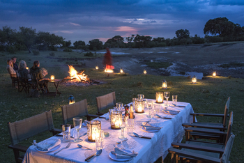Richard's River Camp: Dinner al fresco