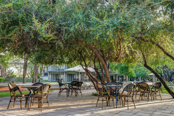 The Palm River Hotel: Cafe im Garten