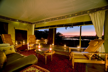 Zarafa Camp: Öllampen in der Lounge