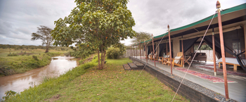 Ol Pejeta Bush Camp: Ewaso Nyiro River vor dem Camp