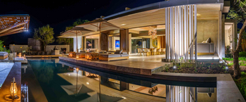 Cheetah Plains Karula House: Der Pool im Weitwinkel