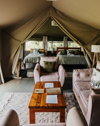 Porini Rhino Camp: Private Lounge