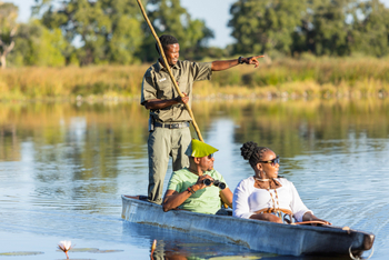 Boteti Tented Safari Lodge: Gäste mit Poler
