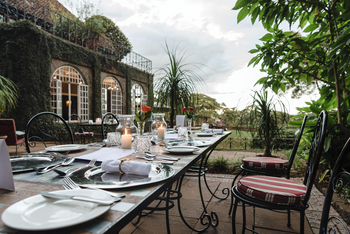 Giraffe Manor: Restaurantterrasse
