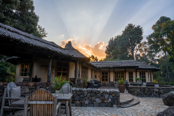 Volcanoes Mount Gahinga Lodge: Terrasse
