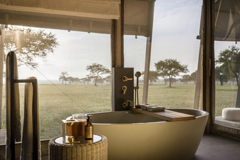 Singita Sabora Tented Camp: Badewanne