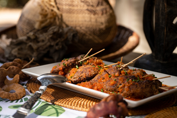 Ingwe Pan Camp: Essen und Trinken