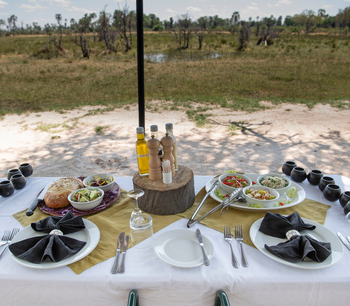 Gomoti Private Camp Gomoti Private Camp: Lunch mit Blick