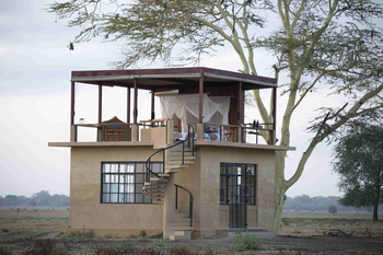 Lion House Sleep-out: Wendeltreppe zum Schlafdeck