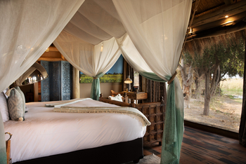 Sitatunga Private Island Camp: Ausblick Bett